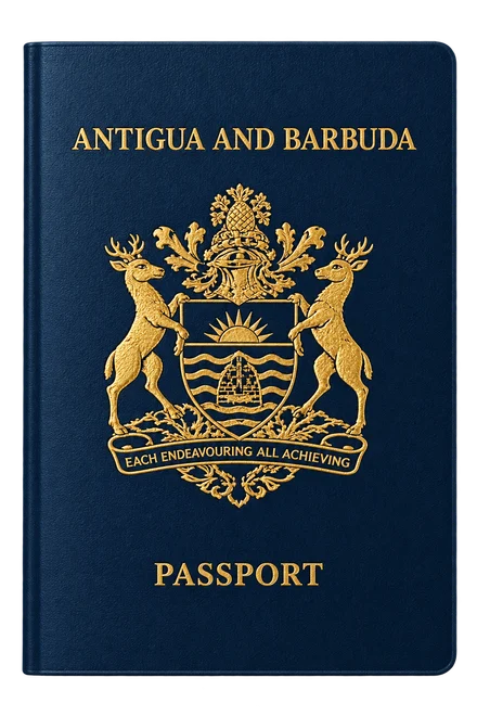 Illustrative Antigua & Barbuda passport cover