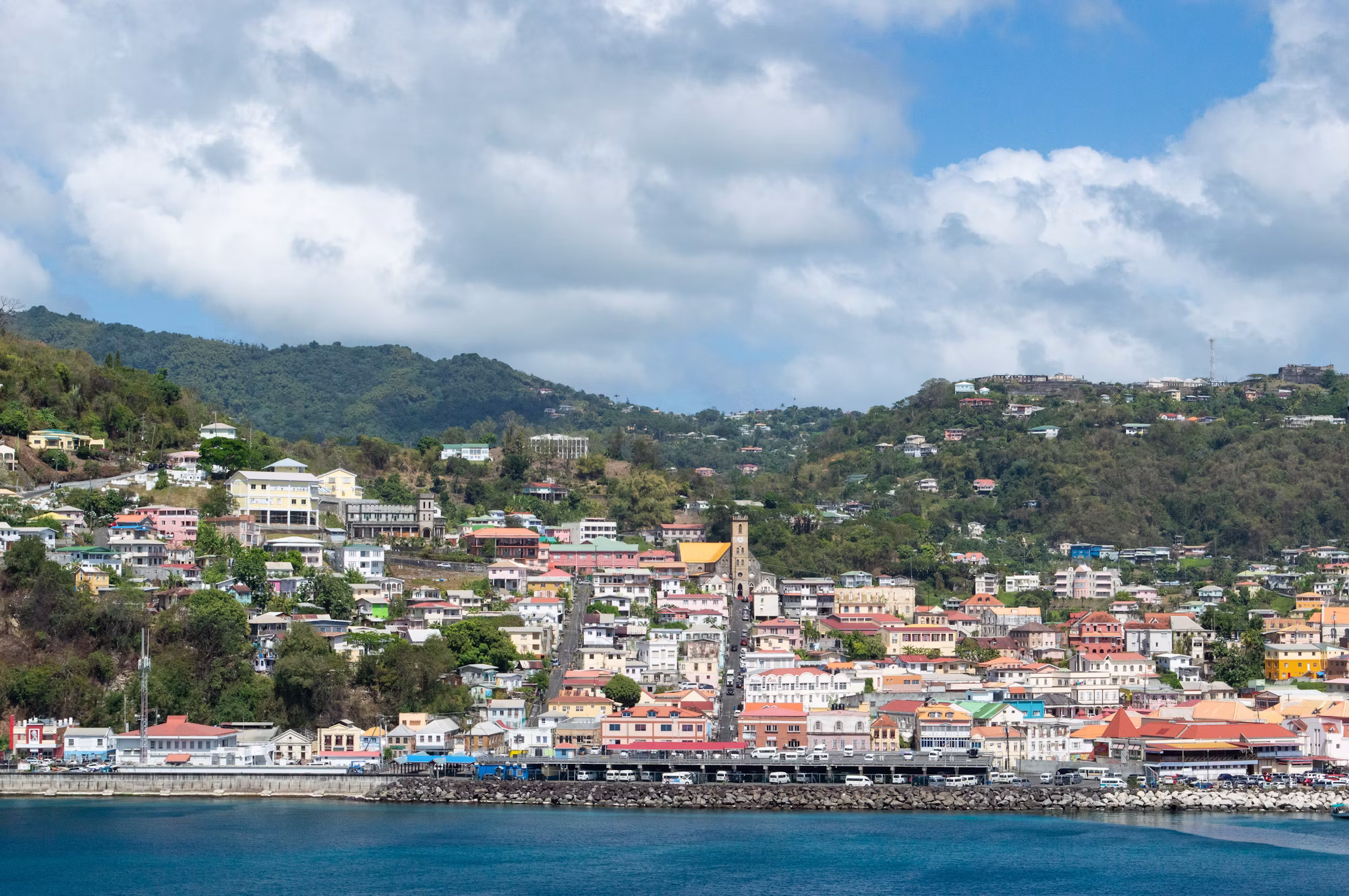 The harbour of St George's, Grenada