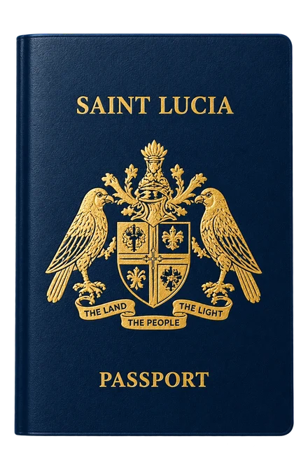 Illustrative Saint Lucia passport cover